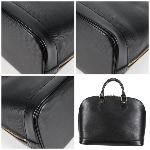 LOUIS VUITTON Epi Alma Hand Bag Black LV - Picture 11 of 14